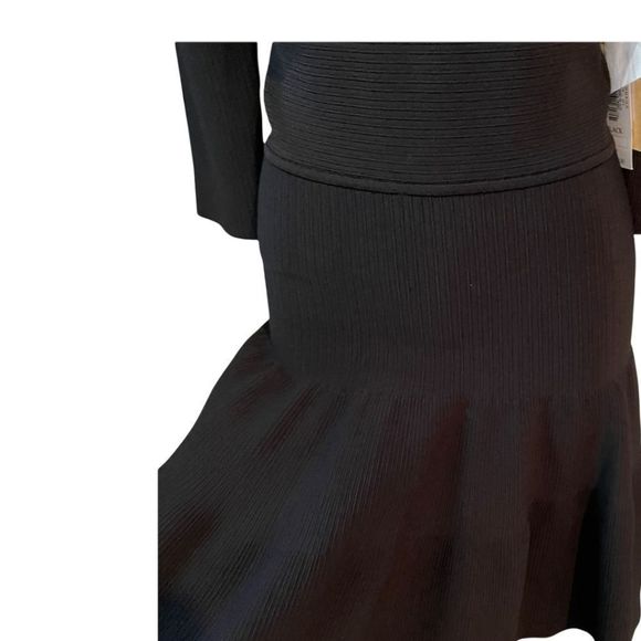 ISSA London Black Ribbed Dress Medium (UK large) - Picture 6 of 10